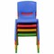Kids Stackable Chairs Set of 4 HDPE Blue Red Yellow Green 3-8 Years
